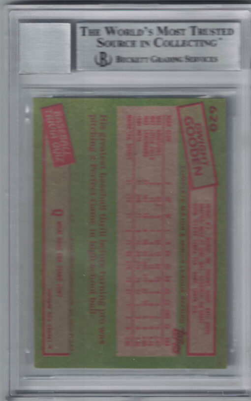 Dwight Gooden Signed New York Mets 1985 Topps Trading Card BAS 10 Slab 28526