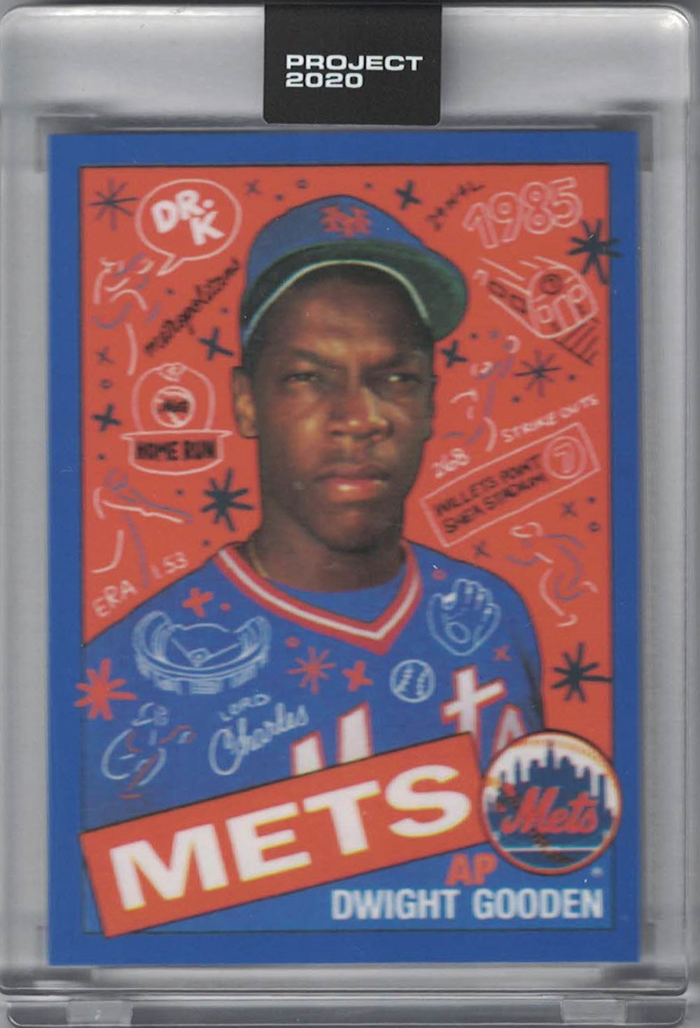 Dwight Gooden New York Mets 2020 Topps Project #184 Artist Trading Card 28035