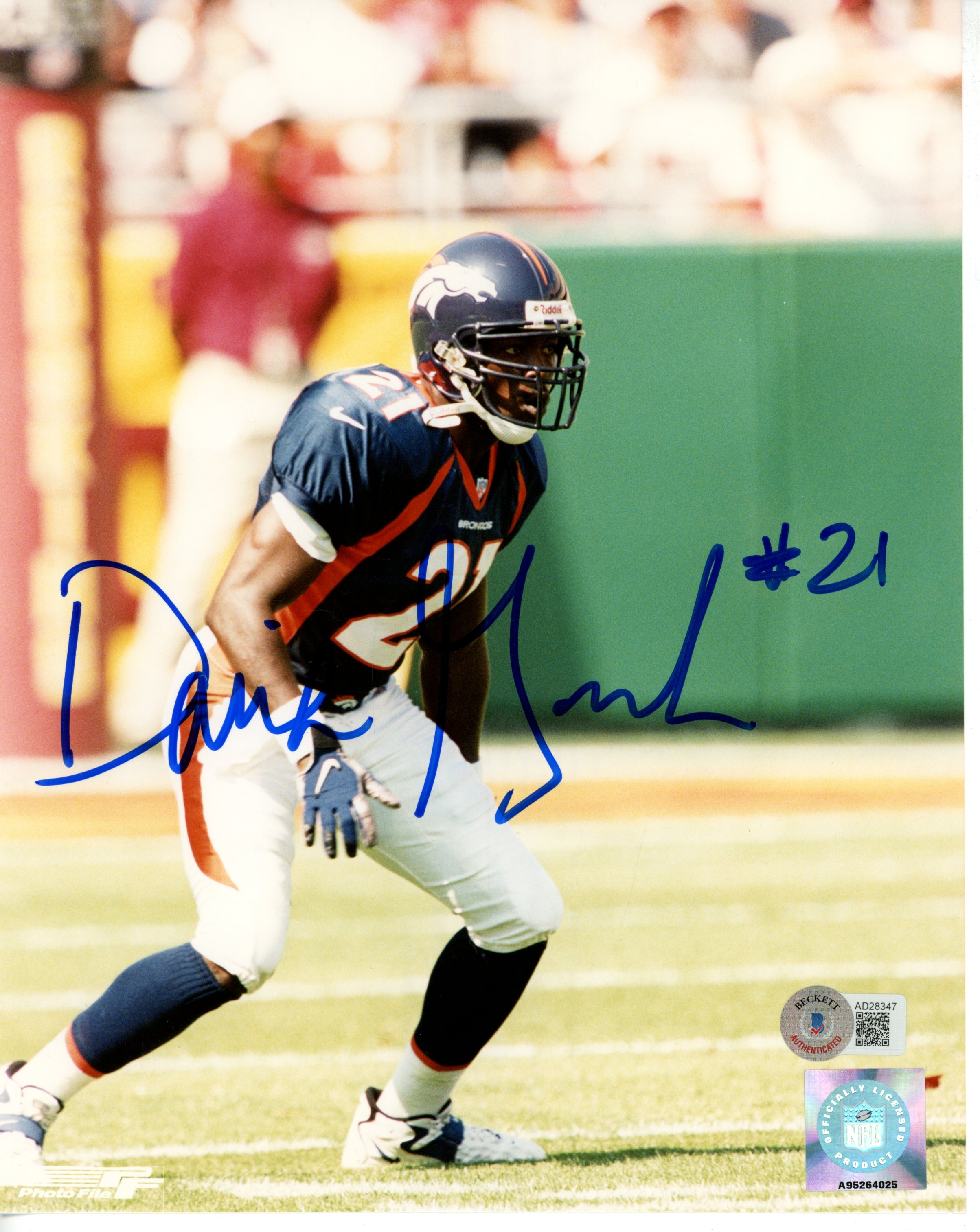 Darrien Gordon Autographed/Signed Denver Broncos 8x10 Photo Beckett 55837