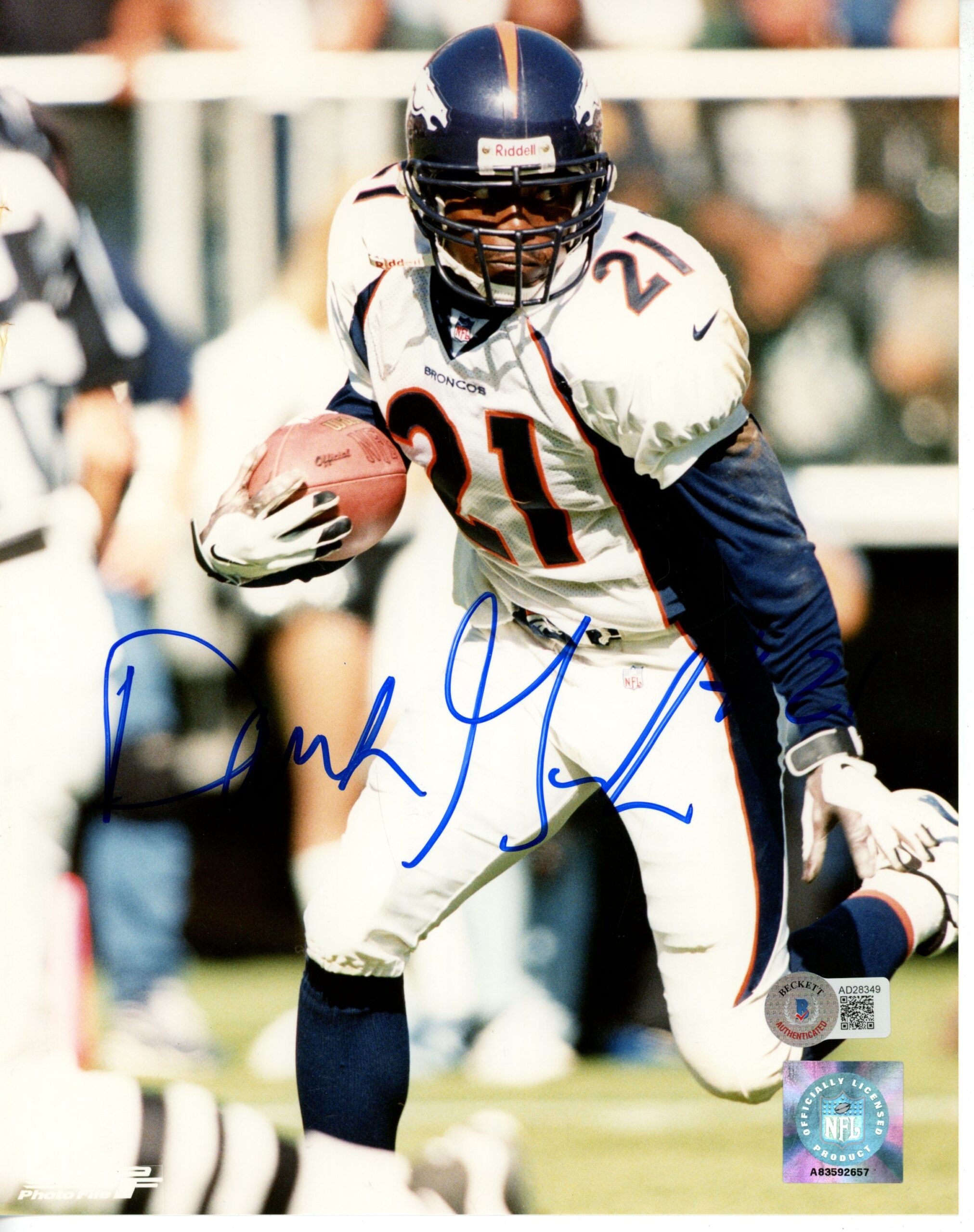 Darrien Gordon Autographed/Signed Denver Broncos 8x10 Photo Beckett 55839