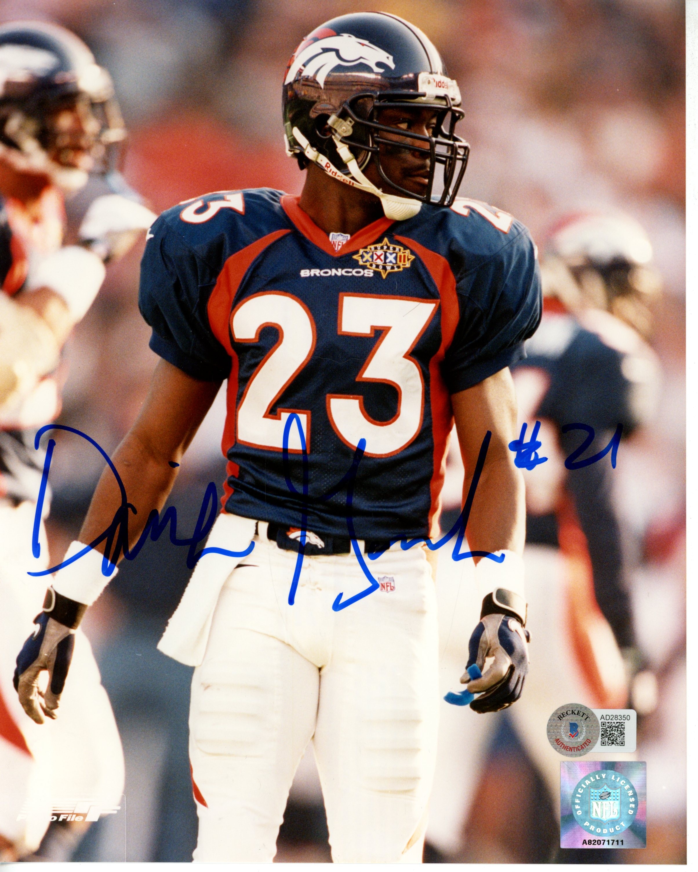 Darrien Gordon Autographed/Signed Denver Broncos 8x10 Photo Beckett 55840