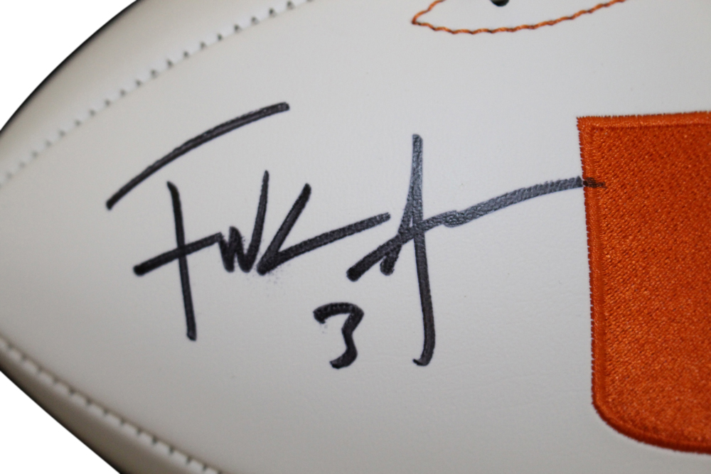 Frank Gore Autographed/Signed Miami Hurricanes Logo Football BAS