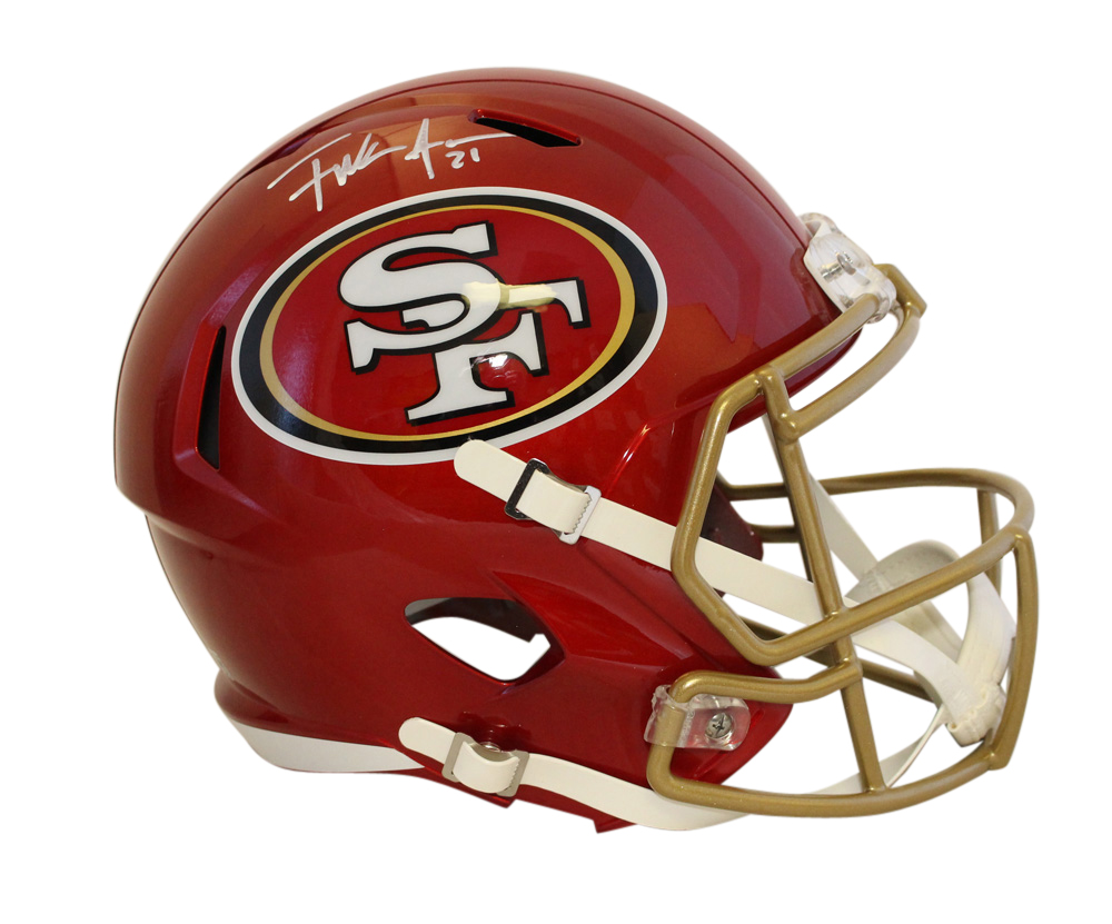 Frank Gore Autographed San Francisco 49ers F/S Flash Speed Helmet BAS