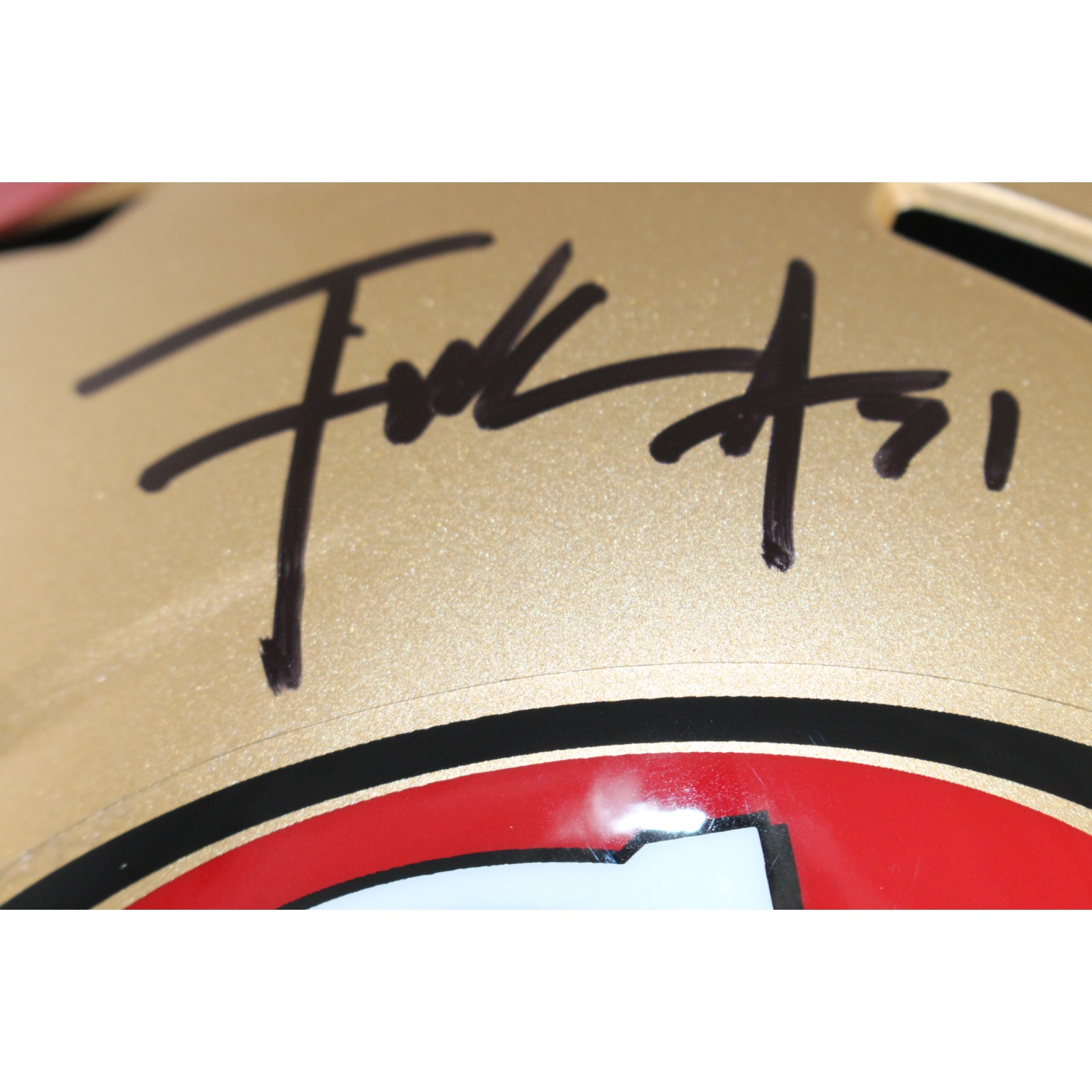 Frank Gore Autographed San Francisco 49ers F/S Helmet Beckett Witness 51622 2 Frank Gore Autographed San Francisco 49ers F/S Helmet Beckett Witness 51622