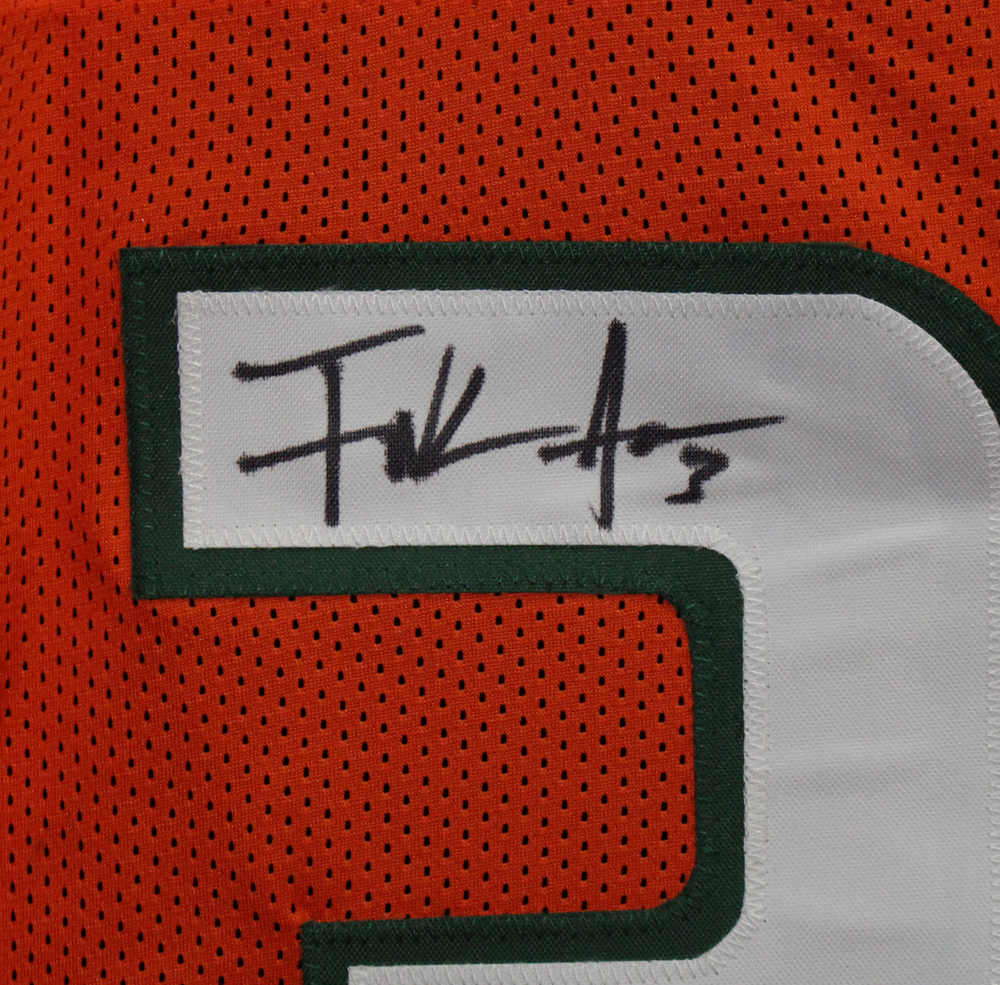 Frank Gore Autographed/Signed College Style Orange XL Jersey Beckett BAS