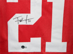 Frank Gore Autographed/Signed Pro Style Red XL Jersey Beckett