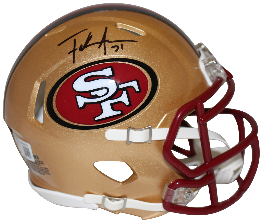 Frank Gore Autographed San Francisco 49ers 96-08 Speed Mini Helmet BAS