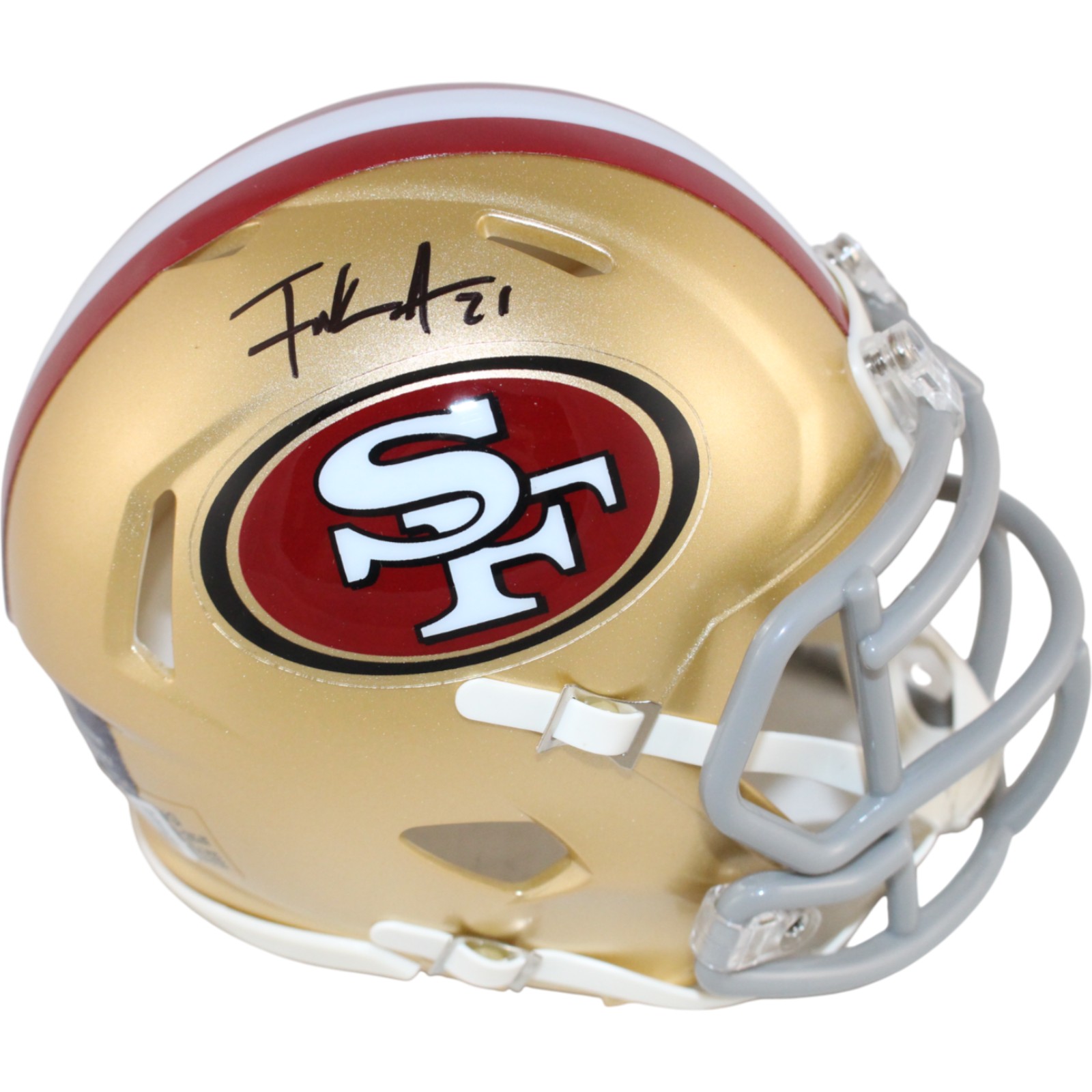 Frank Gore Autographed San Francisco 49ers  Mini Helmet Beckett Witness 51642