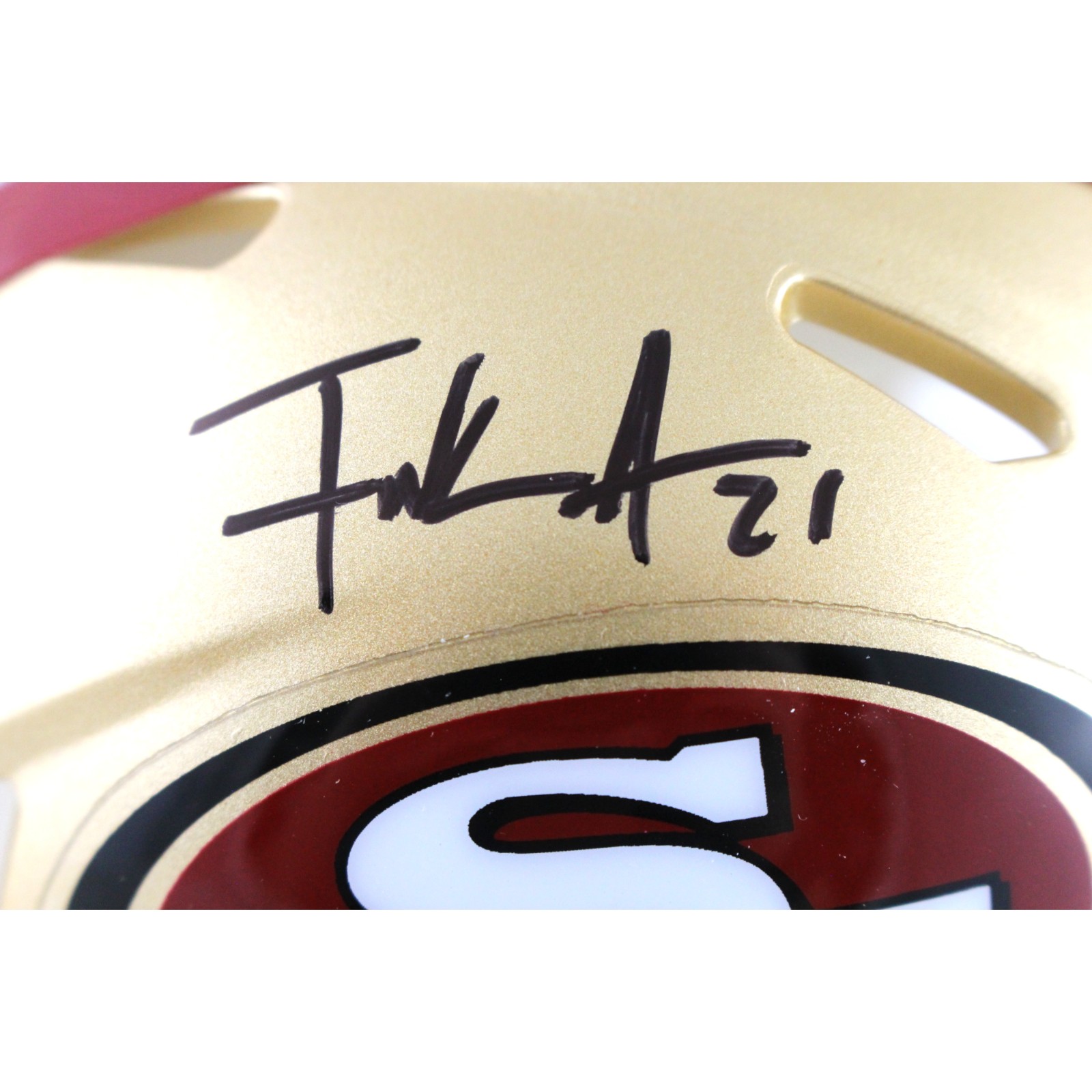Frank Gore Autographed San Francisco 49ers  Mini Helmet Beckett Witness 51642