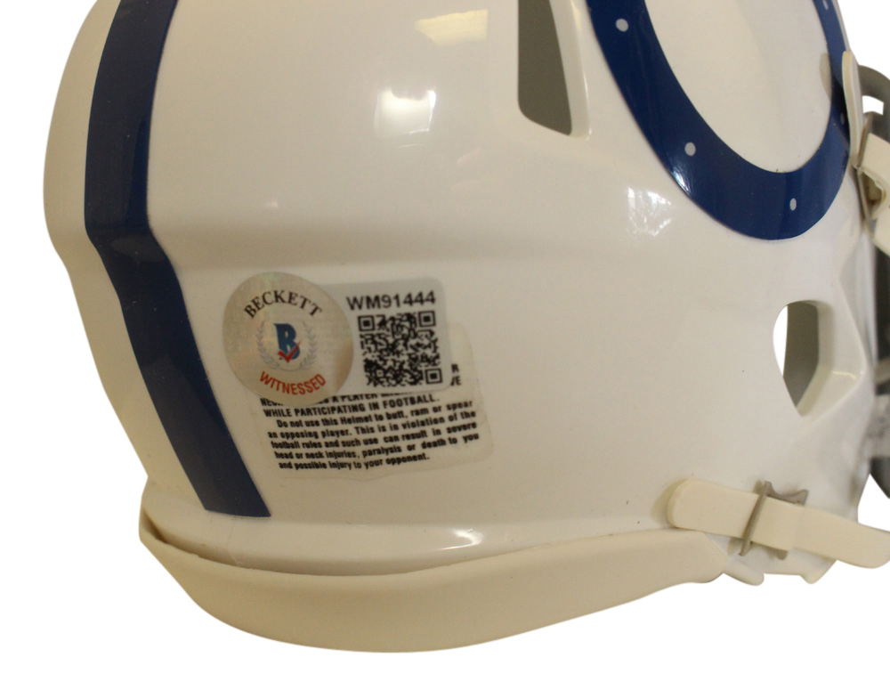 Frank Gore Autographed Indianapolis Colts Speed Mini Helmet Beckett BAS
