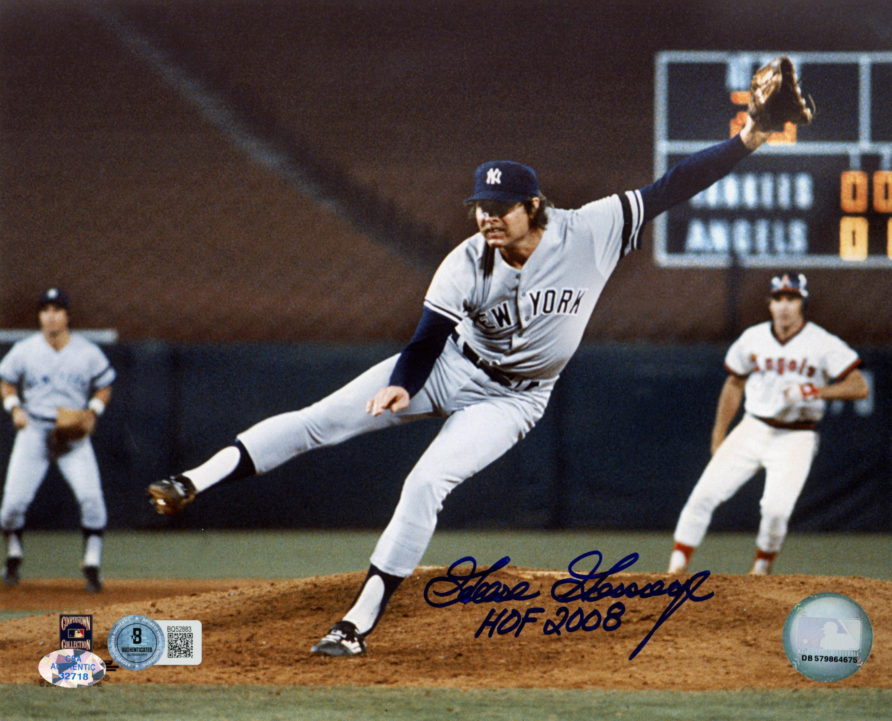 Goose Gossage Autographed/Signed New York Yankees 8x10 Photo HOF Beckett 57398