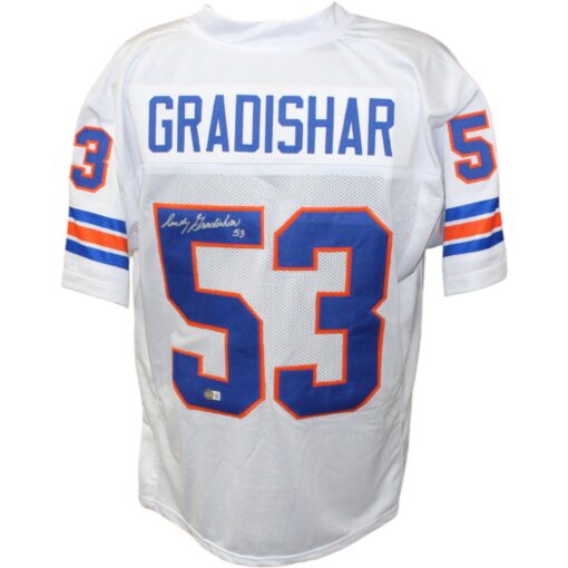 Randy Gradishar Autographed/Signed Pro Style White Jersey Beckett