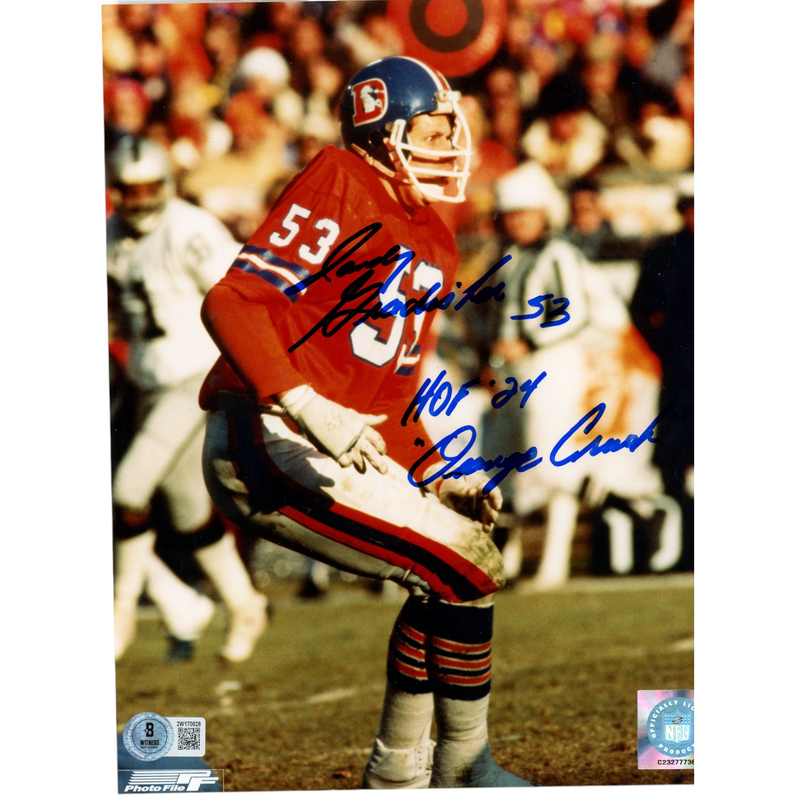 Randy Gradishar Autographed Denver Broncos 8x10 Photo 2 Insc. Beckett 49075
