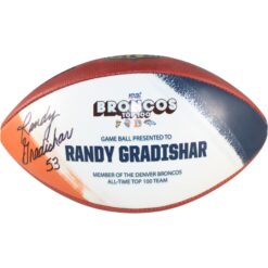 Randy Gradishar Autographed Denver Broncos Commemorative Football Beckett 59427