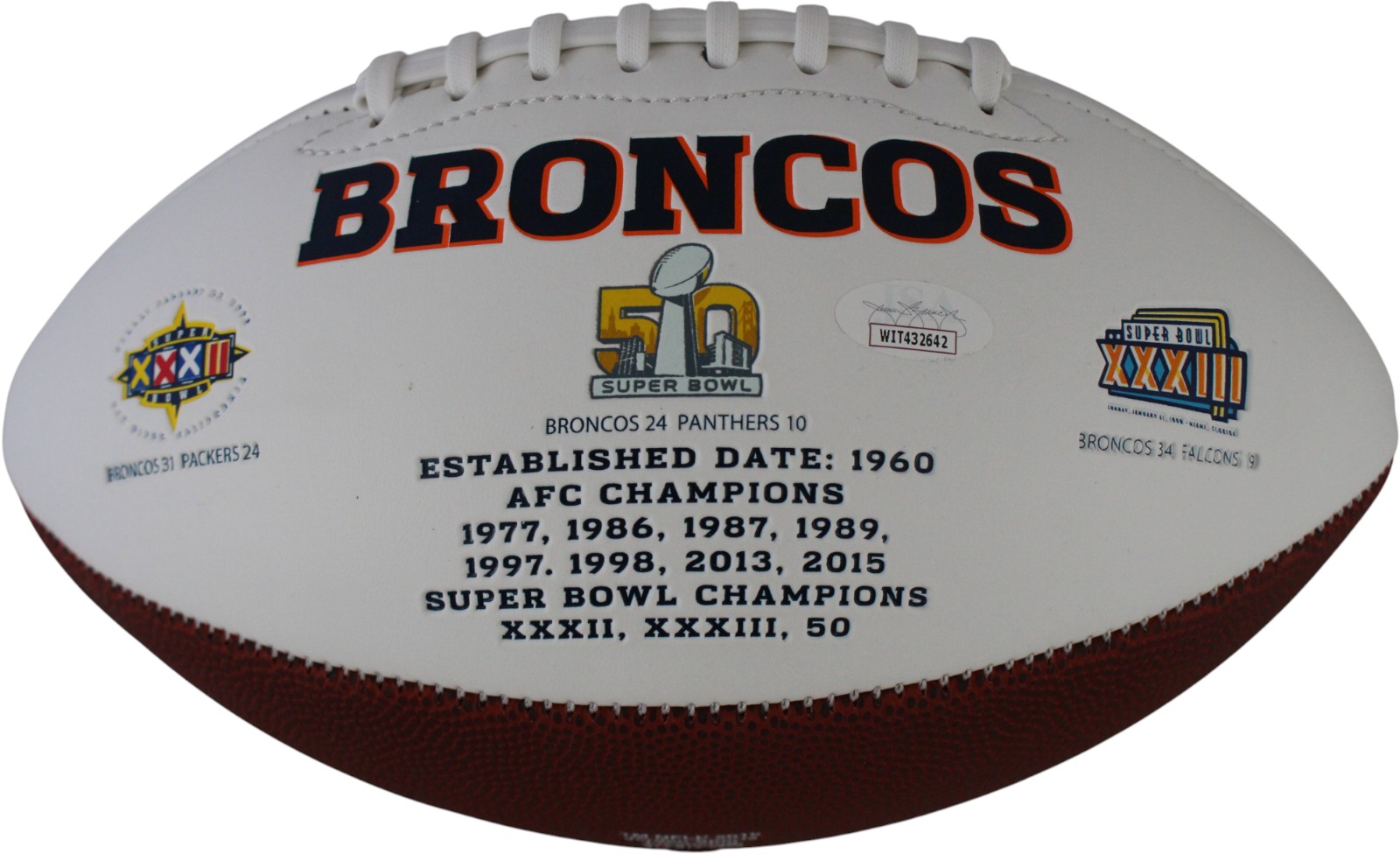 Randy Gradishar Autographed/Signed Denver Broncos Logo Football JSA 59383 3 Randy Gradishar Autographed/Signed Denver Broncos Logo Football JSA 59383