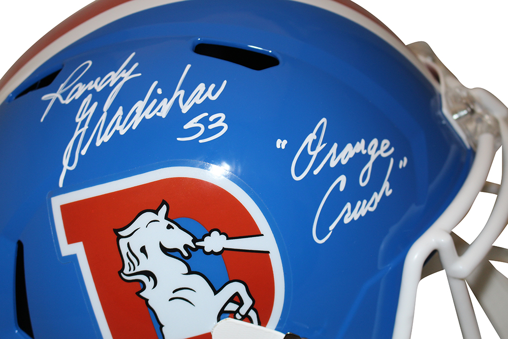 Randy Gradishar Signed Denver Broncos F/S D-Logo Speed Helmet Beckett