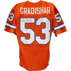 Randy Gradishar Autographed Denver Broncos Wilson 42 Orange Jersey Beckett 52848