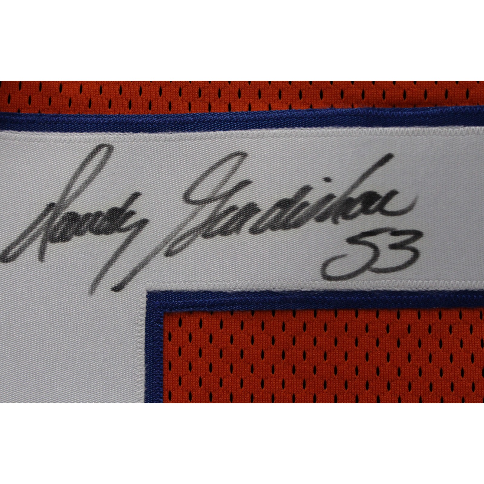 Randy Gradishar Autographed Denver Broncos Wilson 42 Orange Jersey Beckett 52848
