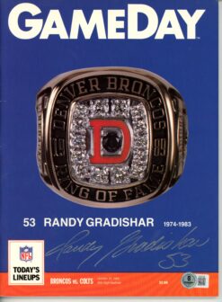 Randy Gradishar Autographed Denver Broncos 1989 Gameday Magazine Beckett 55750