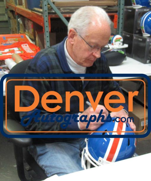 Randy Gradishar Autographed Denver Broncos F/S D-Logo Speed Helmet JSA 31475