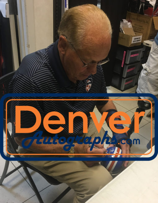Randy Gradishar Autographed/Signed Denver Broncos D Logo Mini Helmet JSA 23369