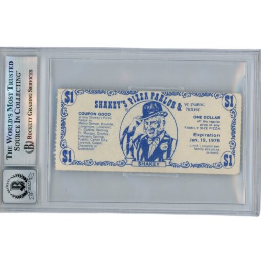 Randy Gradishar Signed Ticket Stub 11/29/75 v Packers 1st INT Slab Beckett 49079