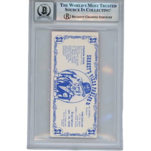 Randy Gradishar Signed Ticket Stub 11/29/75 v Packers 1st INT Slab Beckett 49081