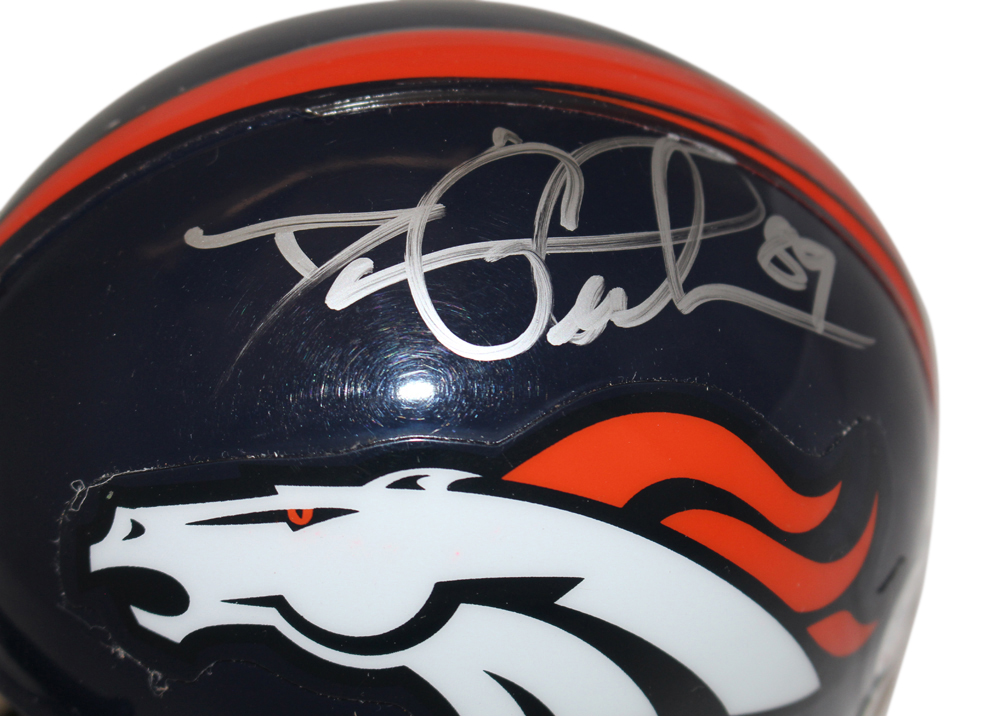 Daniel Graham Autographed Denver Broncos VSR4 Mini Helmet Beckett