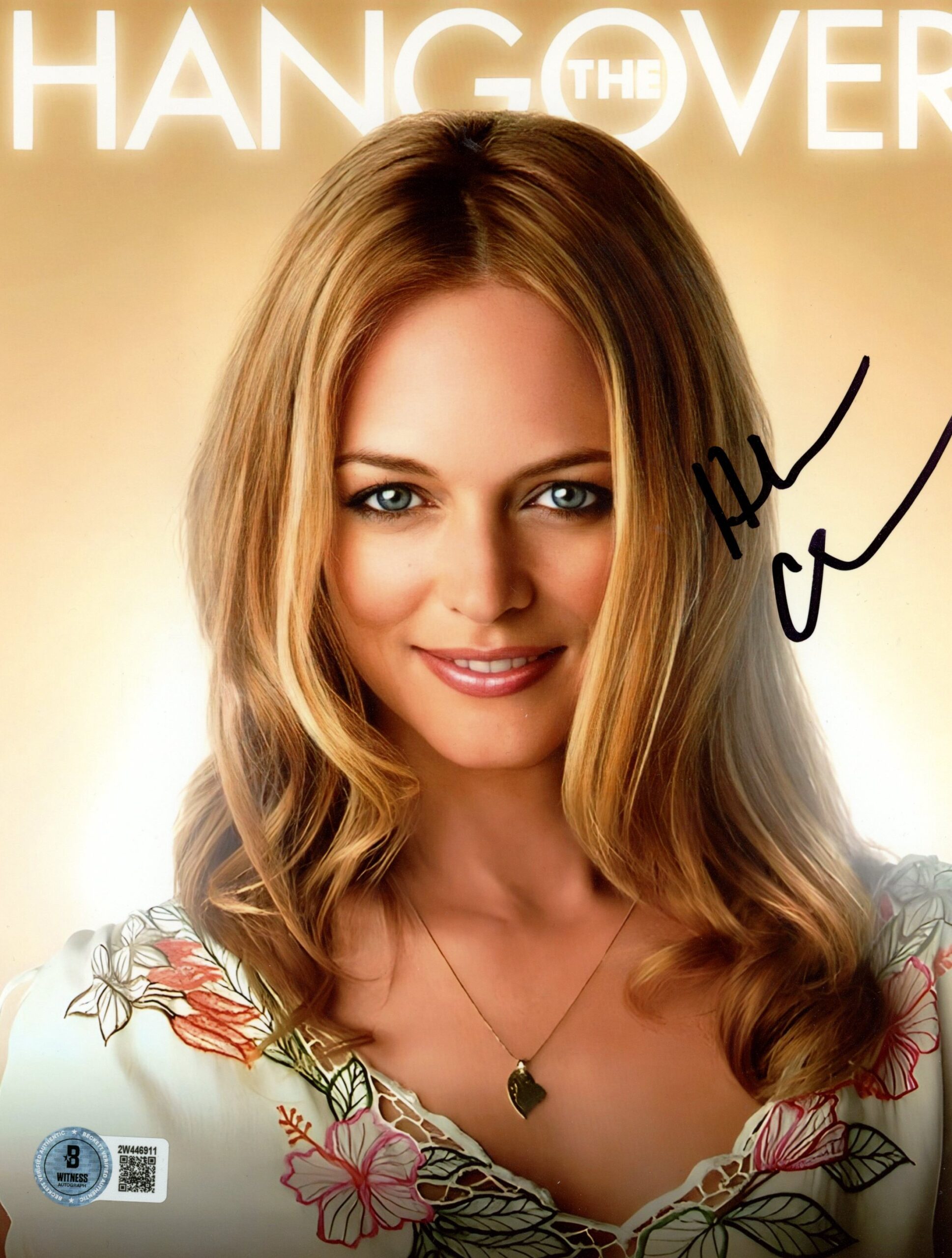 Heather Graham Autographed/Signed The Hangover 8x10 Photo Beckett 54409