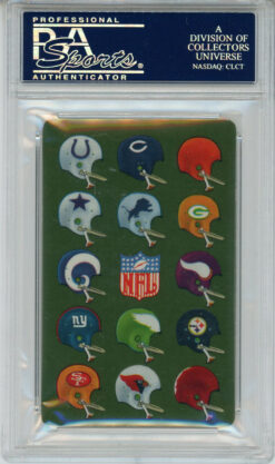 Otto Graham Autographed 1963 Stancraft 6 of Diamonds Card PSA Slab