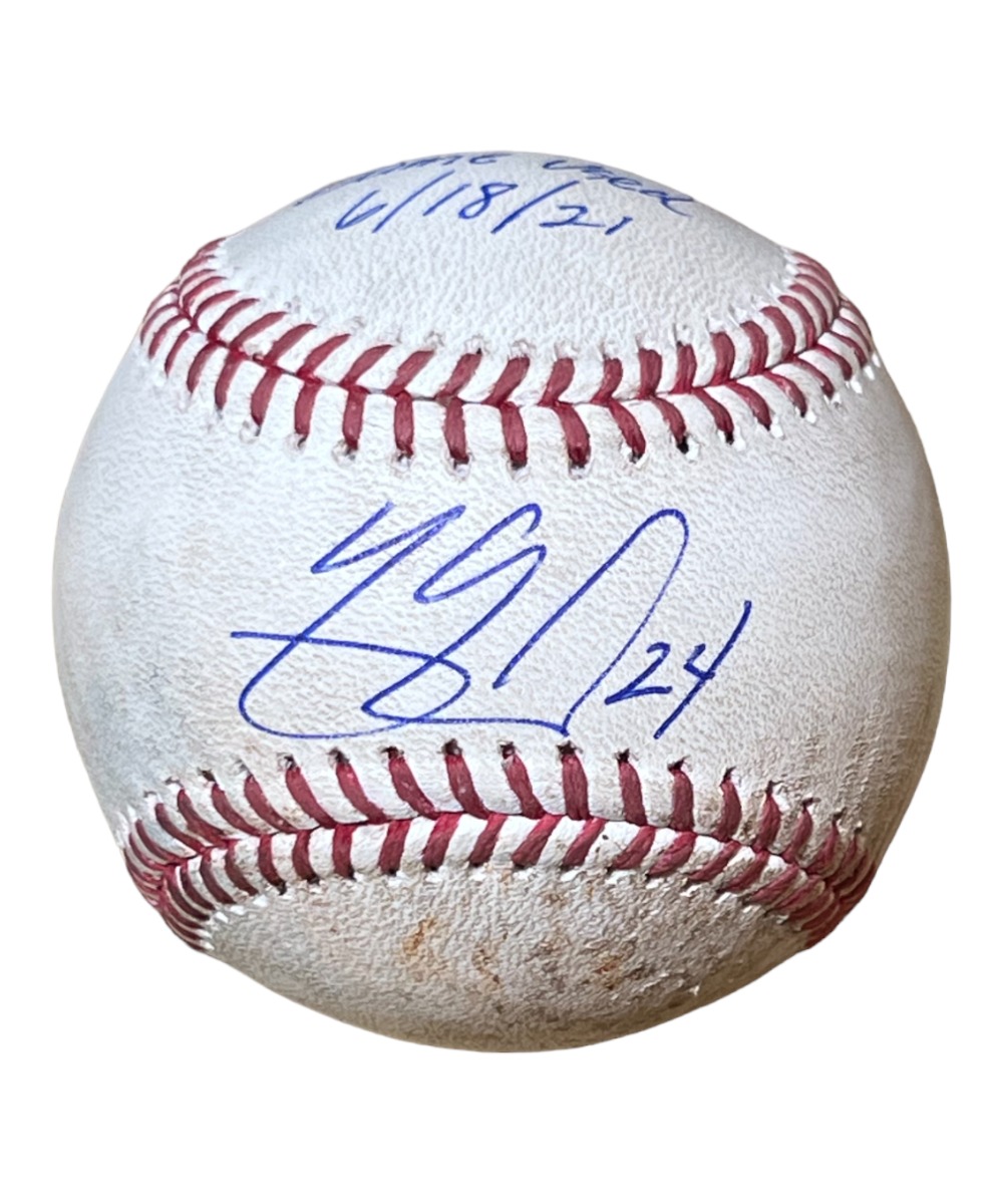 Yasmani Grandal Autographed MLB Game Used Baseball