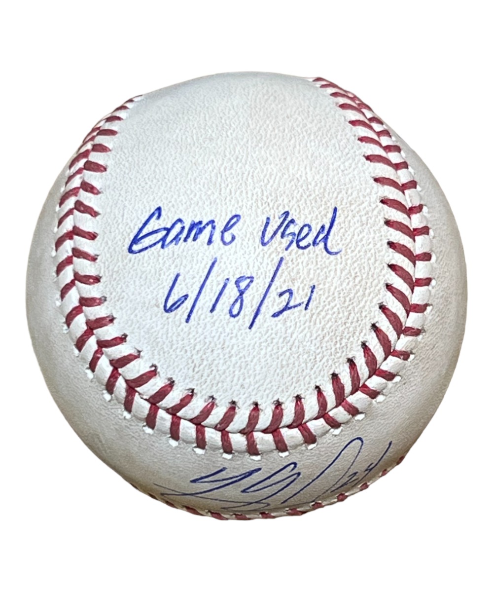 Yasmani Grandal Autographed MLB Game Used Baseball