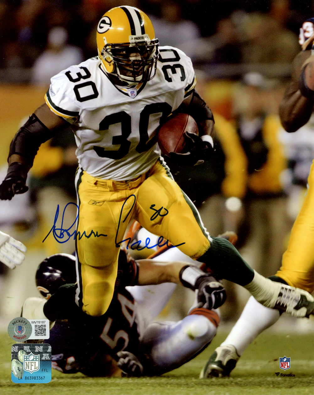 Ahman Green Autographed/Signed Green Bay Packers 8×10 Photo Beckett ...
