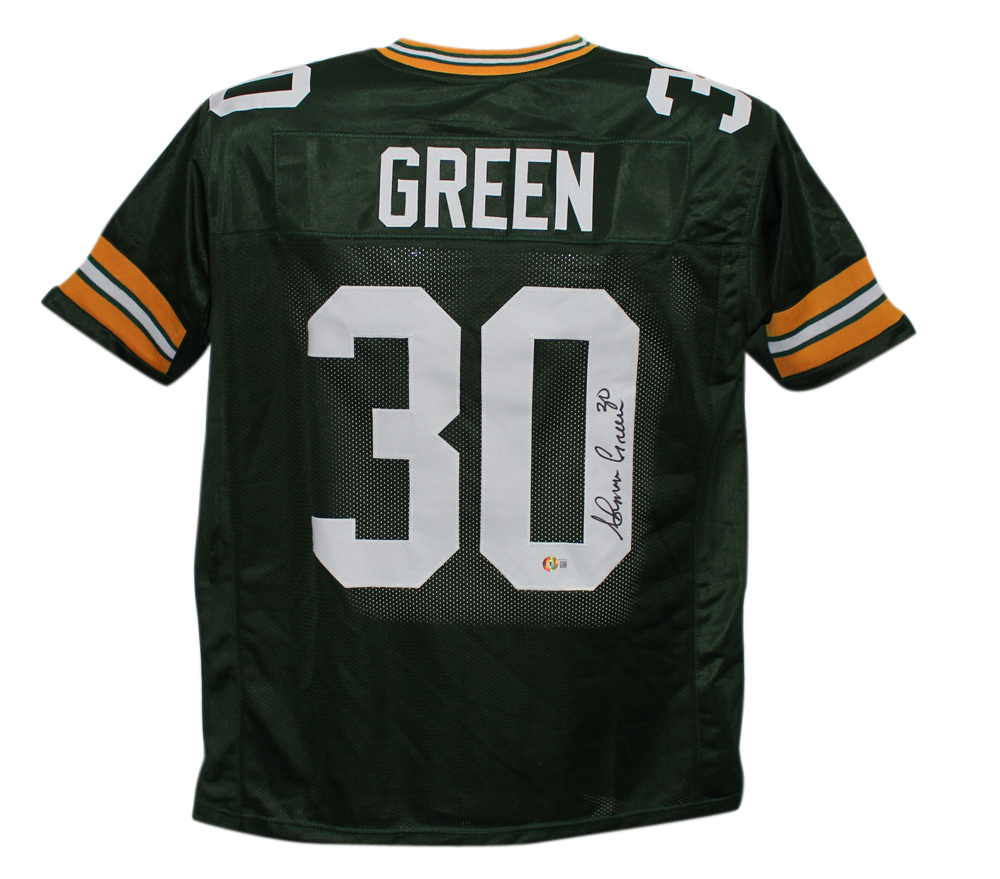 Ahman Green Autographed/Signed Pro Style Green XL Jersey Beckett