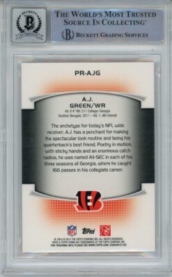 AJ Green Signed Bengals 2011 Topps Prime #PR-AJG Beckett Auto 10