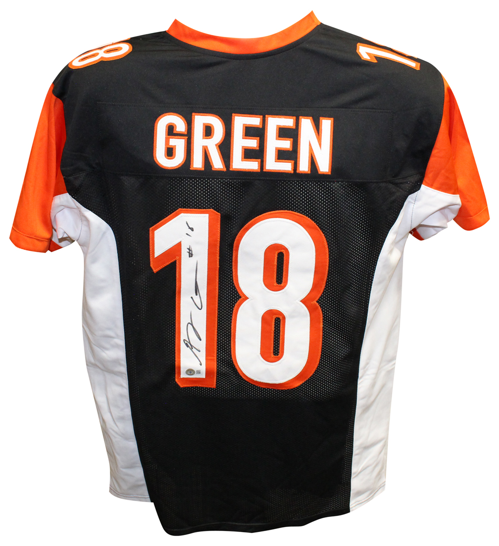 Aj Green Autographed/Signed Pro Style Black Jersey Beckett
