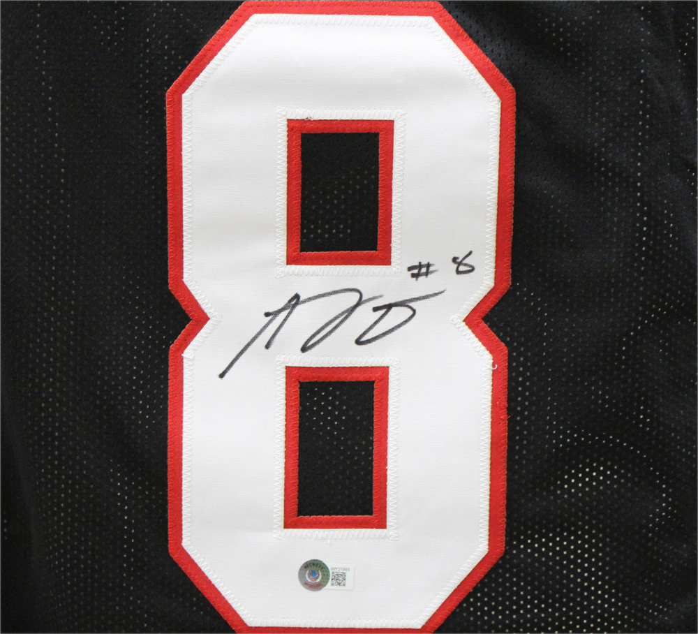 AJ Green Autographed/Signed College Style Black XL Jersey Beckett