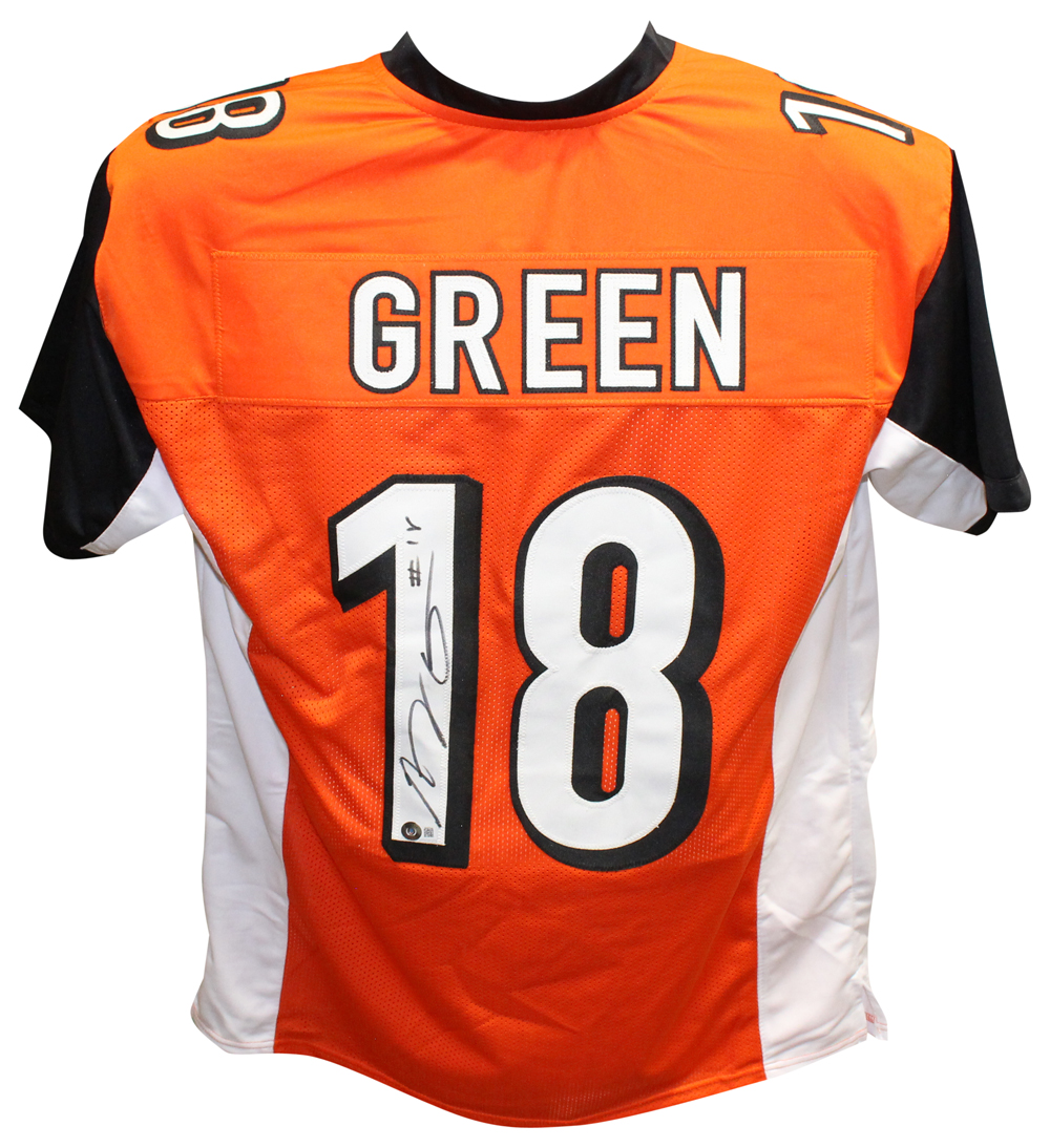 Aj Green Autographed/Signed Pro Style Orange Jersey Beckett