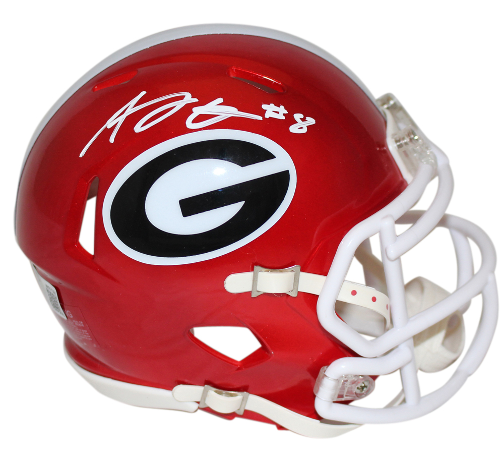 AJ Green Autographed/Signed Georgia Bulldogs Flash Mini Helmet Beckett