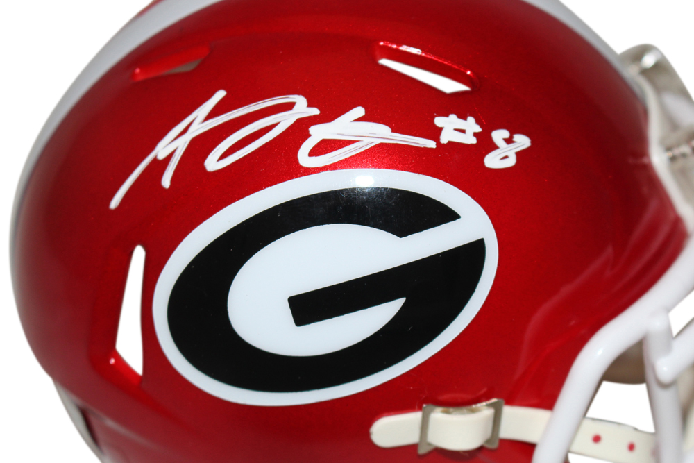 AJ Green Autographed/Signed Georgia Bulldogs Flash Mini Helmet Beckett