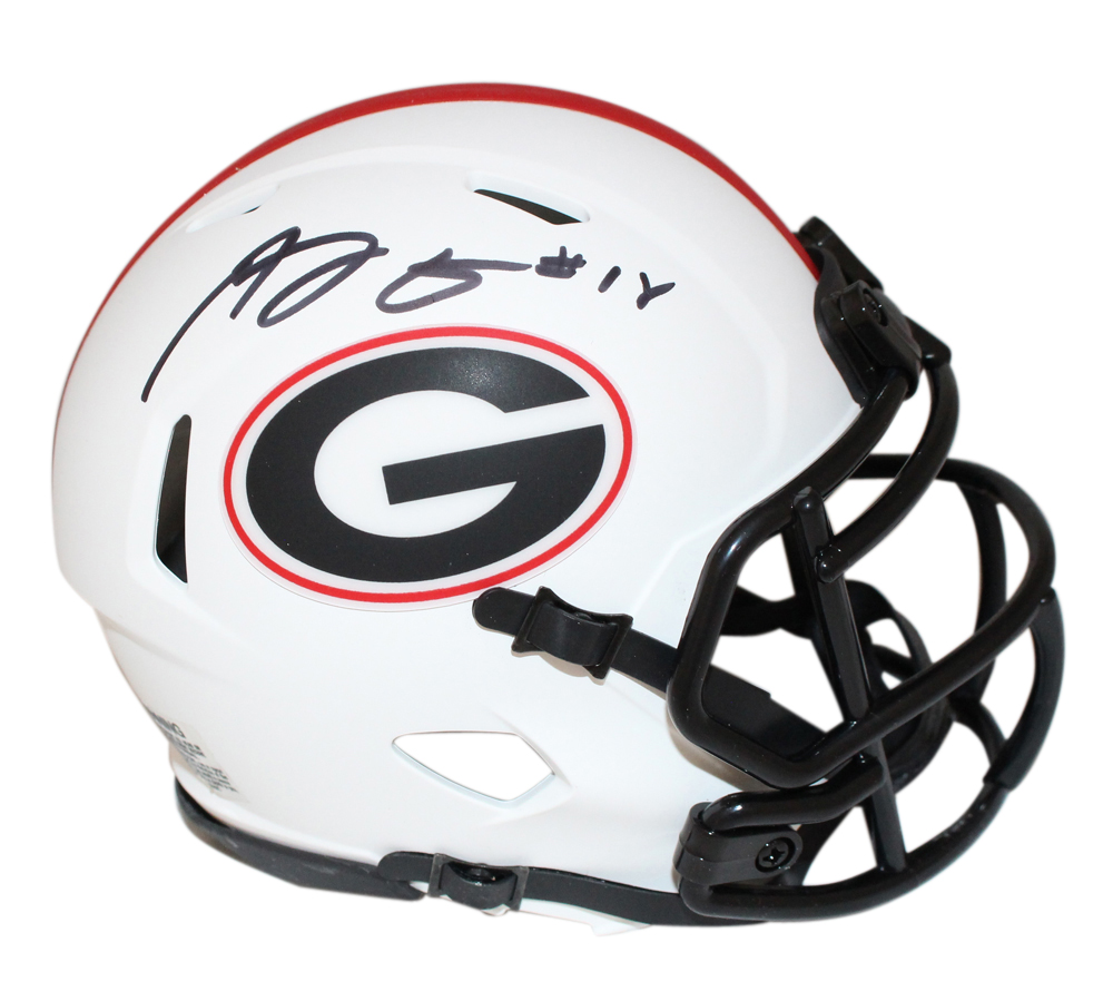 Aj Green Autographed/Signed Georgia Bulldogs Lunar Mini Helmet Beckett