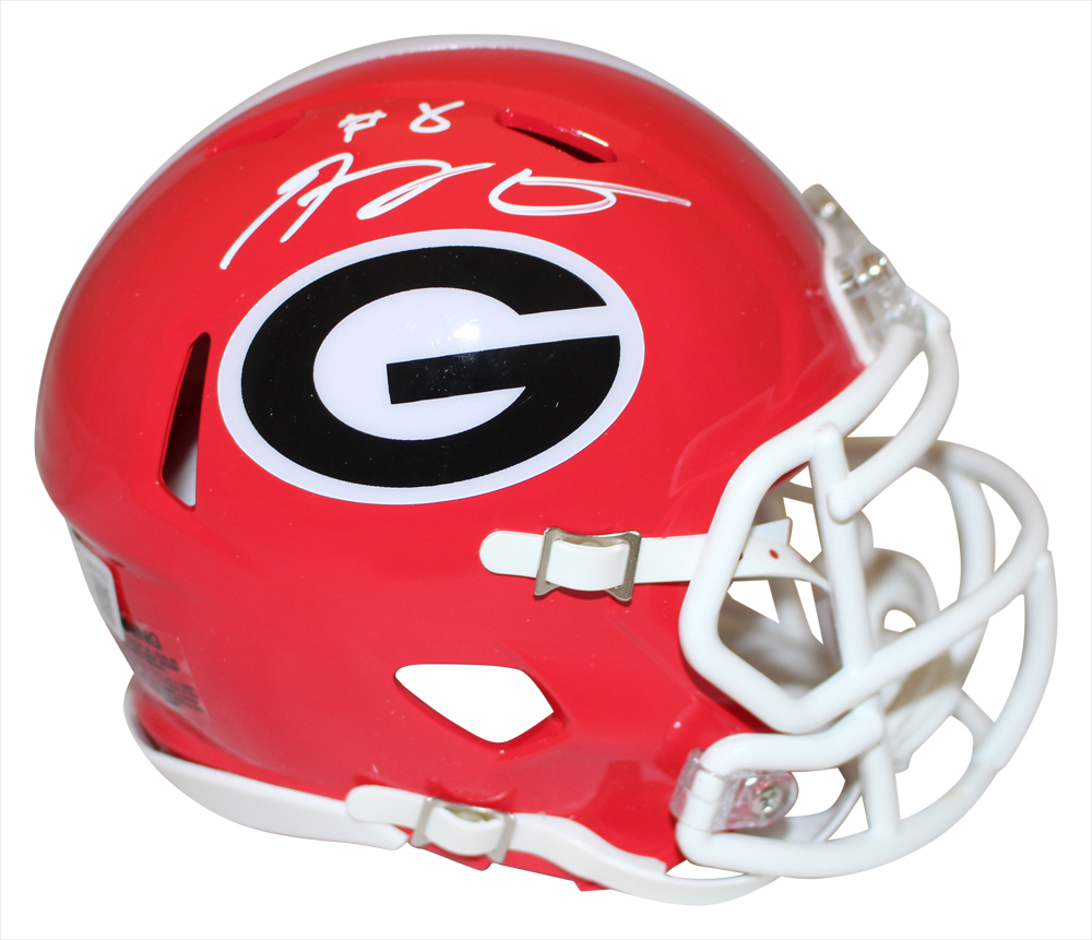 AJ Green Autographed/Signed Georgia Bulldogs Speed Mini Helmet Beckett