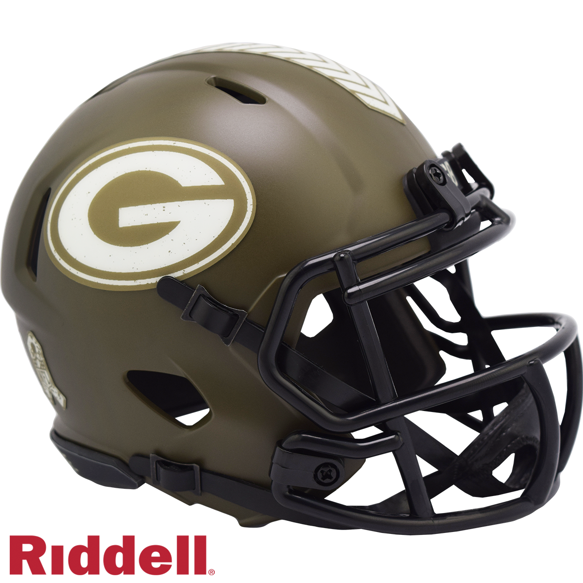 Green Bay Packers Riddell New In Box 2022 Salute to Service Mini Helmet 35151