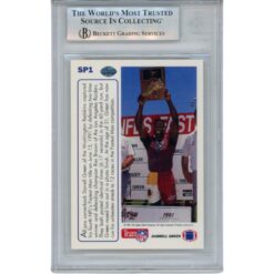 Darrell Green Autographed 1991 Upper Deck #SP1 Trading Card Slab Beckett 51932