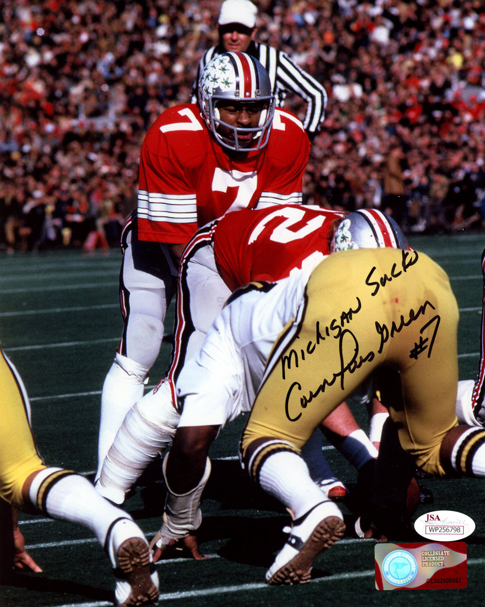 Cornelius Greene Signed Ohio State Buckeyes 8x10 Photo Michigan Sucks JSA