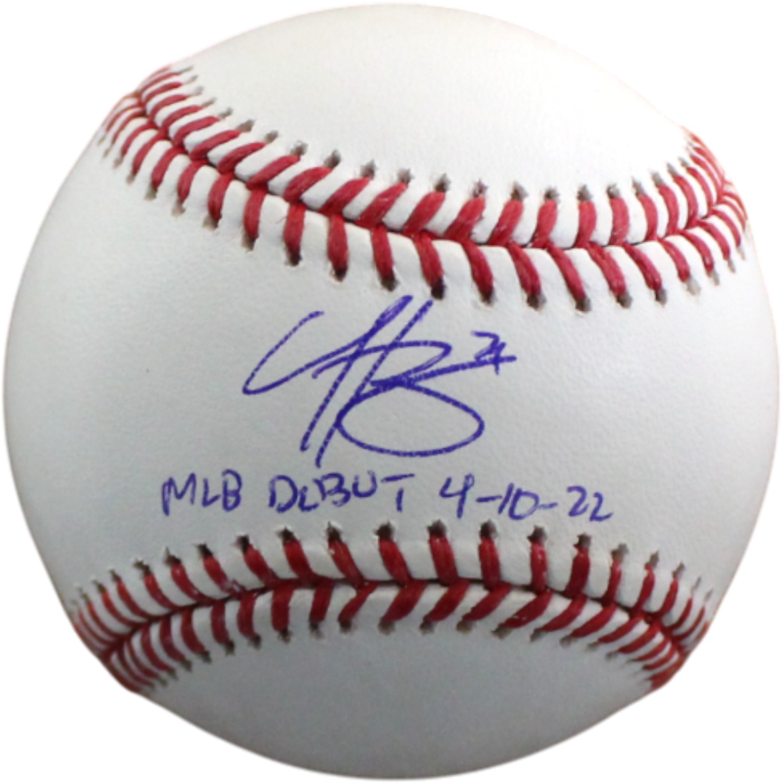 Hunter Greene Autographed Cincinnati Reds OML Baseball MLB Debut MLB 54491