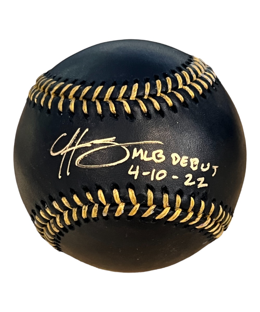 Hunter Greene Autographed ROMLB Black Baseball Reds MLB Debut