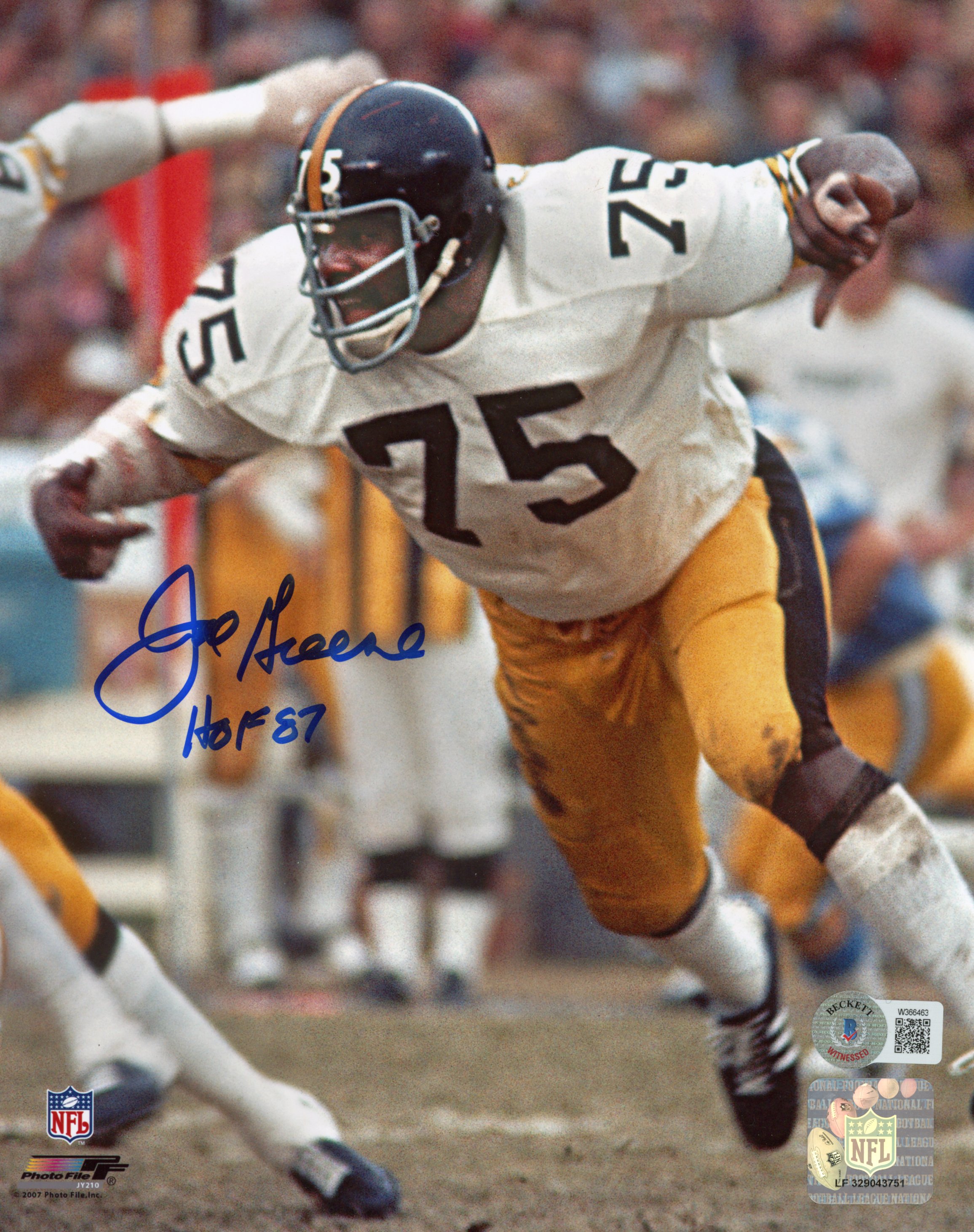 Joe Greene Autographed/Signed Pittsburgh Steelers 8x10 Photo Beckett