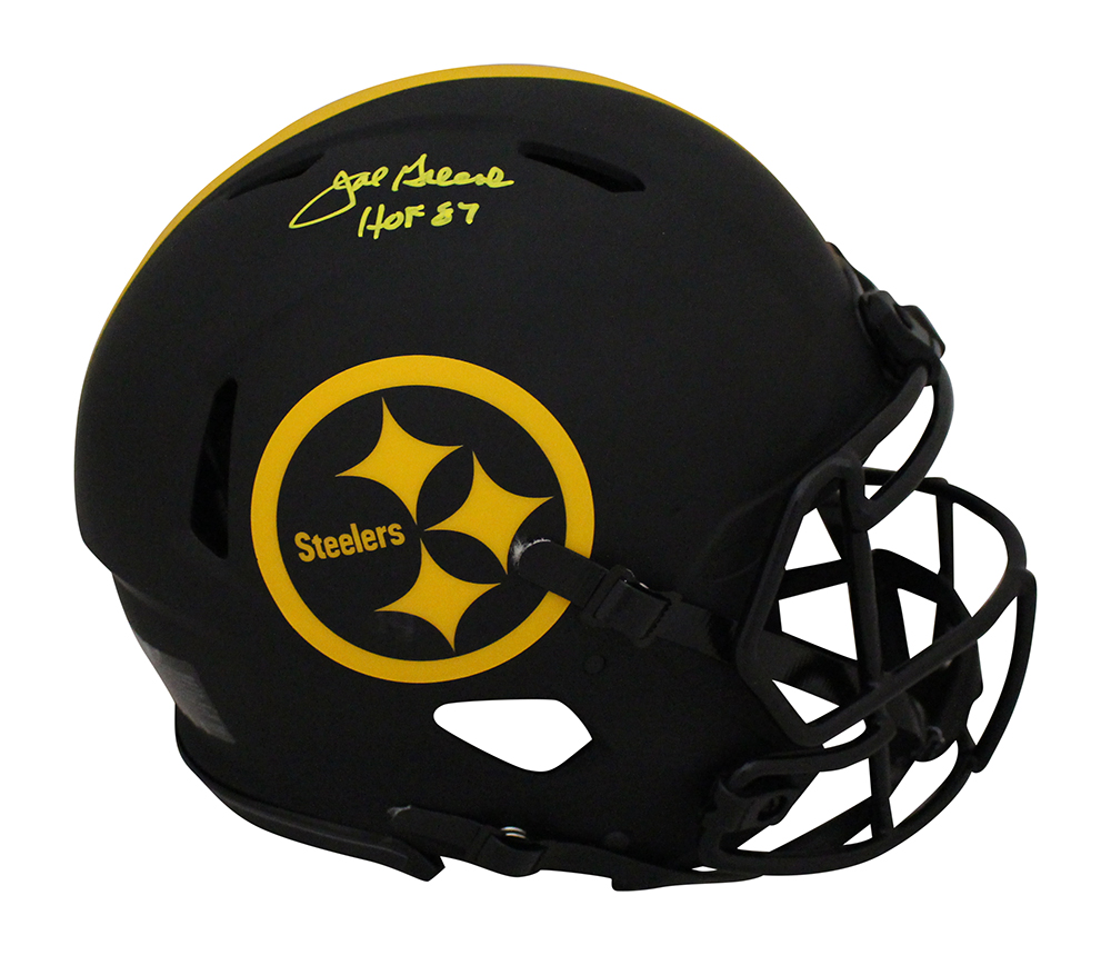 Joe Greene Signed Pittsburgh Steelers Authentic Eclipse Helmet HOF BAS