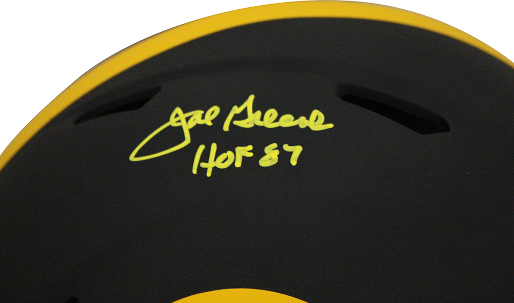 Joe Greene Signed Pittsburgh Steelers Authentic Eclipse Helmet HOF BAS
